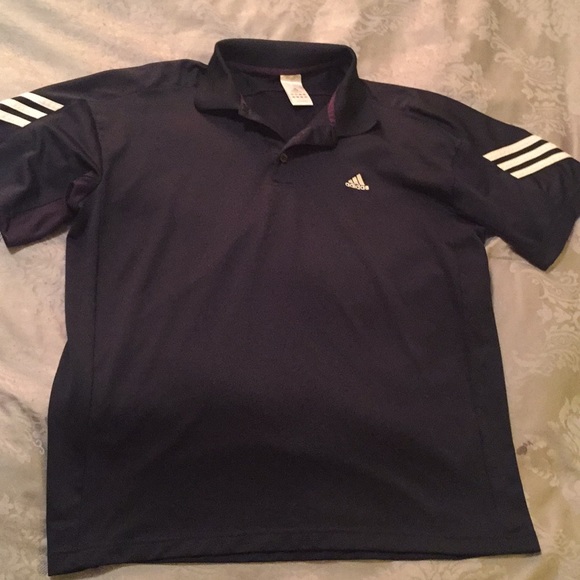 adidas Other - Adidas Polo Navy Blue with Stripe Accents Size L